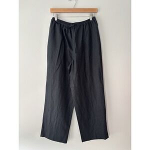 Neiman Marcus Relaxed Pull On Pants 100% Linen Drawstring Elastic Waist Sz Small